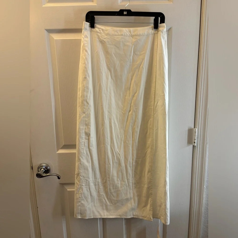 Reformation White Midi Skirt